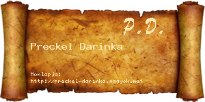 Preckel Darinka névjegykártya